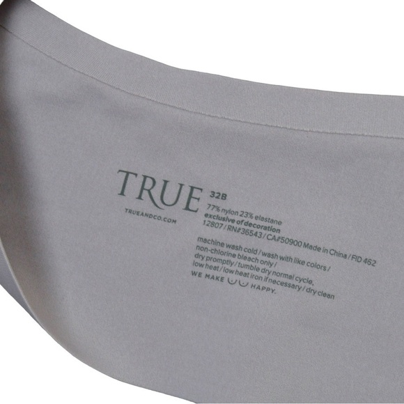 32B True & Co True Body Lift Underwire Bra, Mink Color NEW - Picture 3 of 8